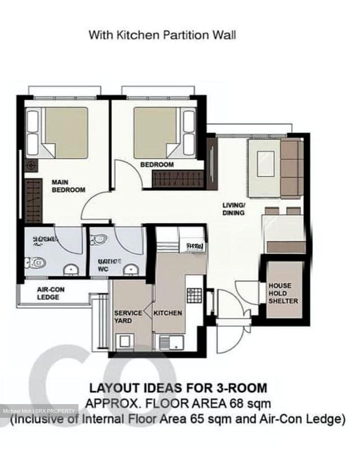 Blk 326C Punggol Vue (Punggol), HDB 3 Rooms #613063171